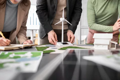 Réunion sur le bâtiment durable