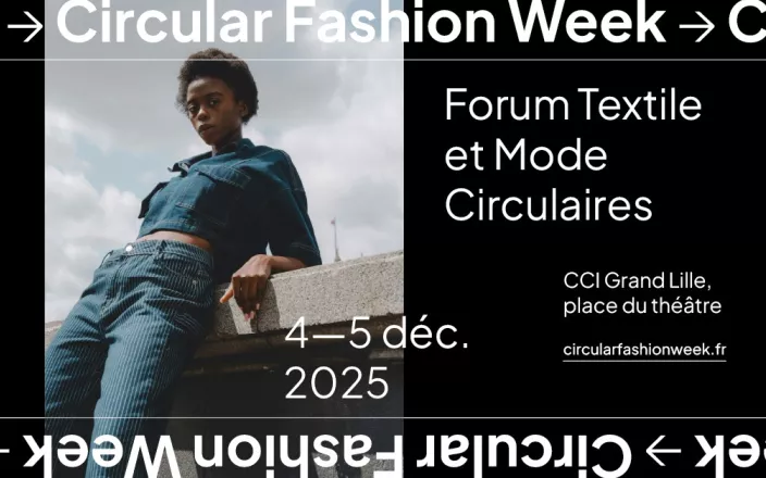 Infographie du site circular fashion week pour l'annonce de leurs évènement