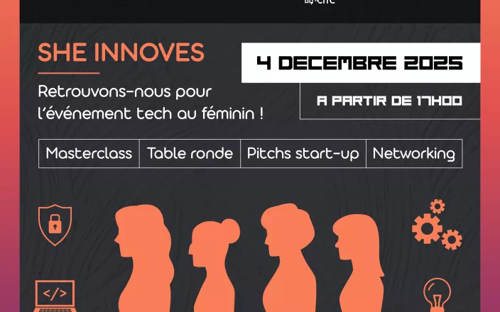 Infographie sur l'évènement "she Innoves"