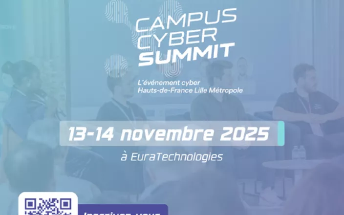 Infographie pour l'annonce du campus cyber summit de 2025